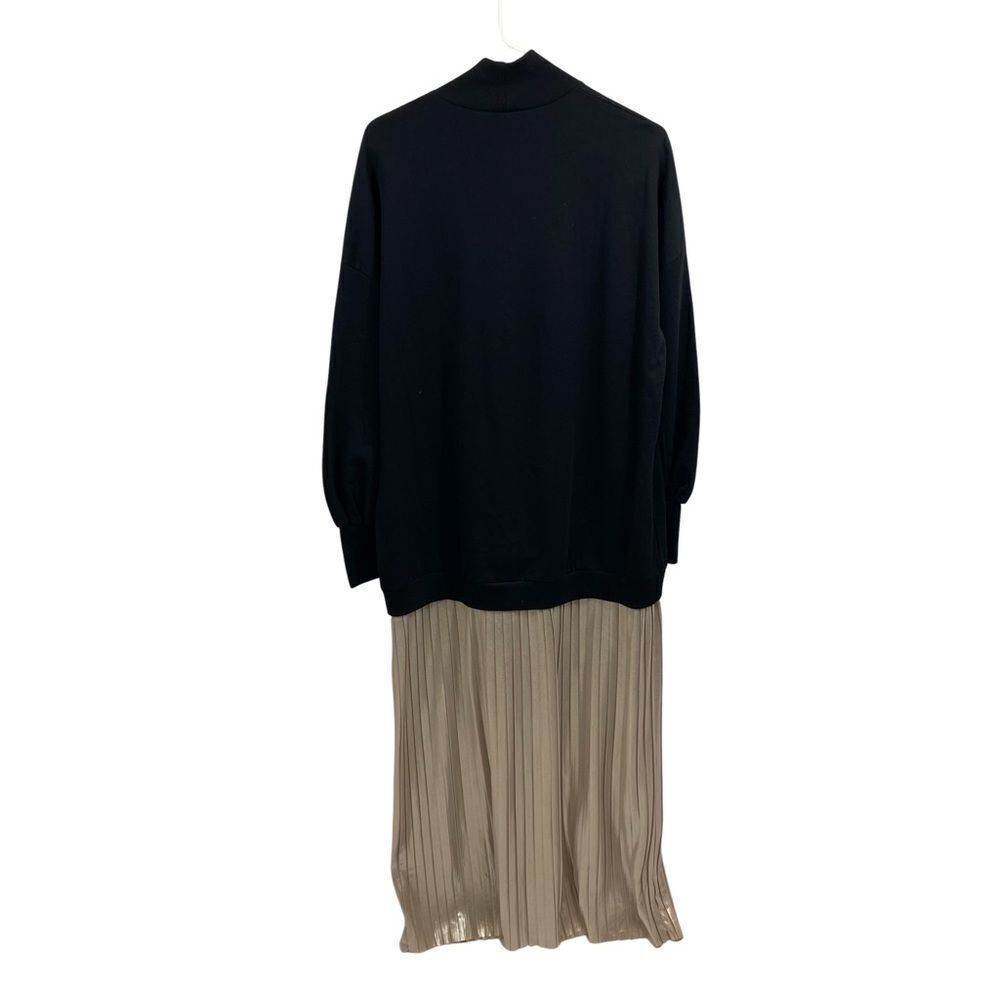 ASOS Drop Waist Mock Neck Pleated Skirt Dress Size 8‎